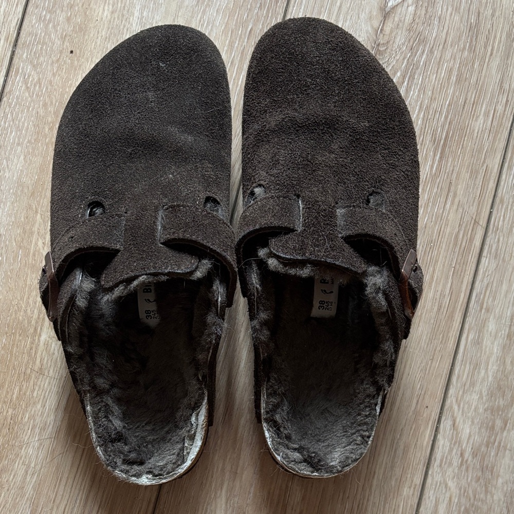 Birkenstock Dark Brown Suede Loafers